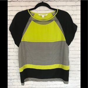 DVF Quinn striped silk blouse